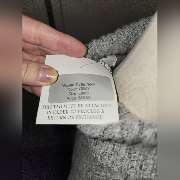 Sweater NWT Woven Turtleneck p2p 26x28 - Picture 8 of 9